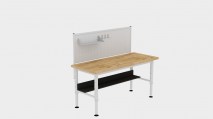 Stół warsztatowy - wielorozmiarowy STB LAB 1600 x 600 x 710 - 850 h (mm) nadbudowa + półka